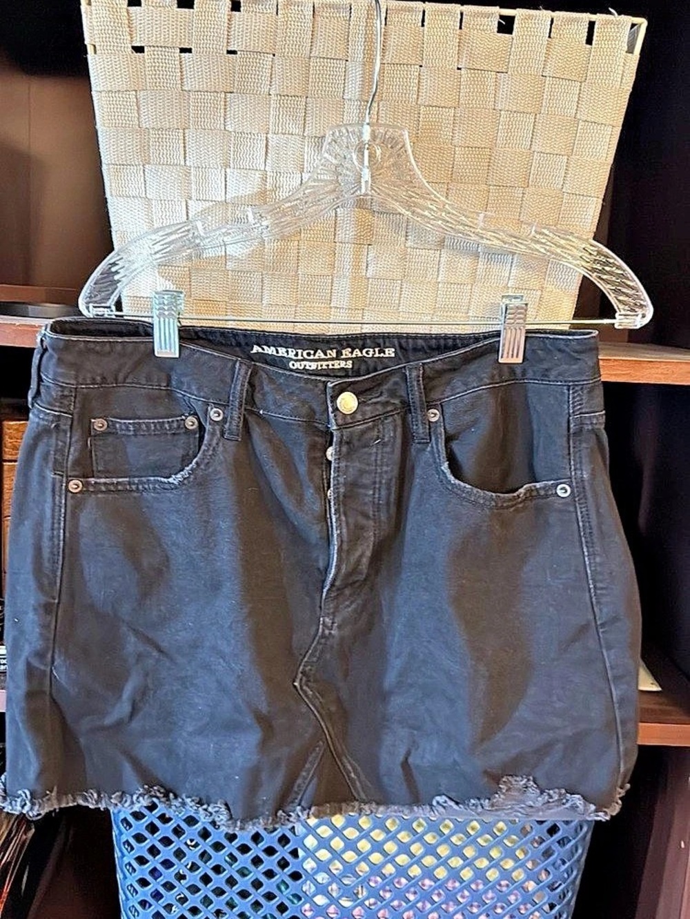 American Eagle Outfitters AE Hi-Rise Festival Mini Skirt Black Mini Skirt
